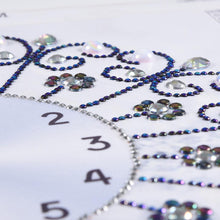 Load image into Gallery viewer, White Flower Clock 35*35CM(Canvas) Round Drill Diamond Painting