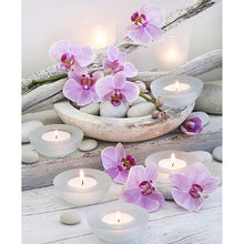 Load image into Gallery viewer, Candle Flower 30*35CM(Canvas)-Full Square Drill Diamond Painting