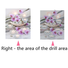 Load image into Gallery viewer, Candle Flower 30*35CM(Canvas)-Full Square Drill Diamond Painting