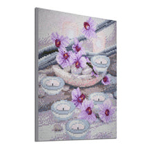 Load image into Gallery viewer, Candle Flower 30*35CM(Canvas)-Full Square Drill Diamond Painting