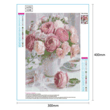 Load image into Gallery viewer, Pink Flowers 40*30CM(Canvas) Full Round Drill Diamond Painting