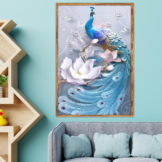Fantasy Peafowl 40*30CM(Canvas) Full Round Drill Diamond Painting