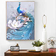 Load image into Gallery viewer, Fantasy Peafowl 40*30CM(Canvas) Full Round Drill Diamond Painting