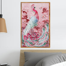 Load image into Gallery viewer, Pink Peafowl 40*30CM(Canvas) Full Round Drill Diamond Painting