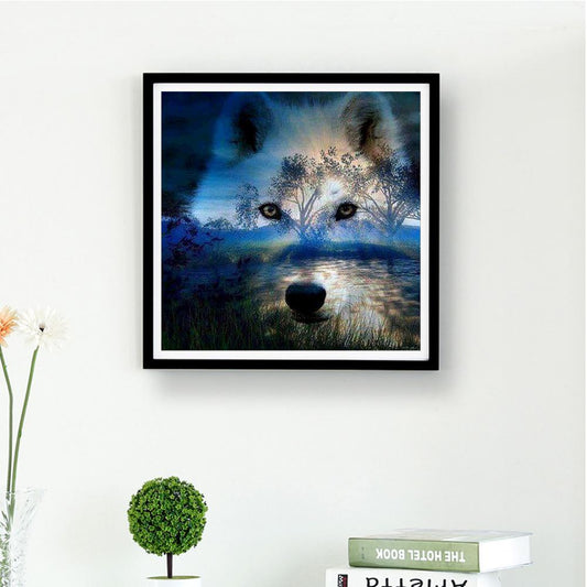 Wolf Animal 30*30CM(Canvas)-Special Shaped Drill Diamond Painting