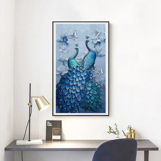 Peacock 30*40CM(Canvas) Full Square Drill Diamond Painting
