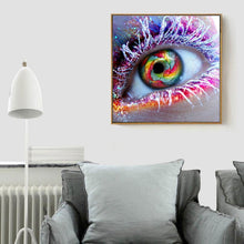 Load image into Gallery viewer, Glitter Eye 30*30CM(Canvas) Full Round Drill Diamond Painting