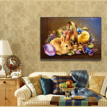 Load image into Gallery viewer, Easter Chick Rabbit 40*30CM(Canvas) Full Round Drill Diamond Painting