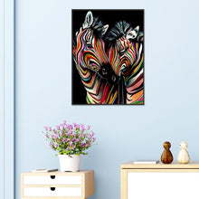 Load image into Gallery viewer, Zebra 30*40CM(Canvas) Full Round Drill Diamond Painting