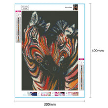 Load image into Gallery viewer, Zebra 30*40CM(Canvas) Full Round Drill Diamond Painting