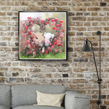 Load image into Gallery viewer, 2 Heart Pigs 30*30CM(Canvas) Full Round Drill Diamond Painting