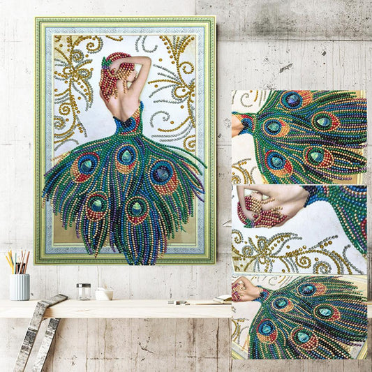 Beauty 40*30CM(Canvas) Special Shaped Drill Diamond Painting