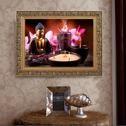 Buddha 40*30CM(Canvas) Full Round Drill Diamond Painting