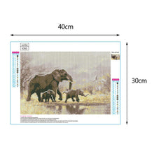 Load image into Gallery viewer, Elephants 40*30CM(Canvas)-Full Round Drill Diamond Painting