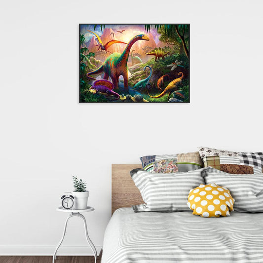 Dinosaurs 40*30CM(Canvas) Full Round Drill Diamond Painting
