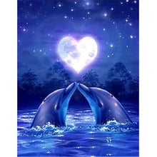 Load image into Gallery viewer, Dolphin Love 40*30CM(Canvas) Full Round Drill Diamond Painting