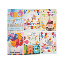 Load image into Gallery viewer, 6pcs Cartoon Greeting Cards DIY Diamond Painting Birthday Postcards Craft