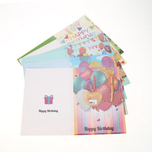 Load image into Gallery viewer, 6pcs Cartoon Greeting Cards DIY Diamond Painting Birthday Postcards Craft