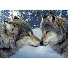 Load image into Gallery viewer, Kissing Wolves 40*30CM(Canvas)-Full Round Drill Diamond Painting