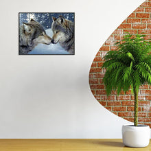 Load image into Gallery viewer, Kissing Wolves 40*30CM(Canvas)-Full Round Drill Diamond Painting
