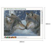 Load image into Gallery viewer, Kissing Wolves 40*30CM(Canvas)-Full Round Drill Diamond Painting