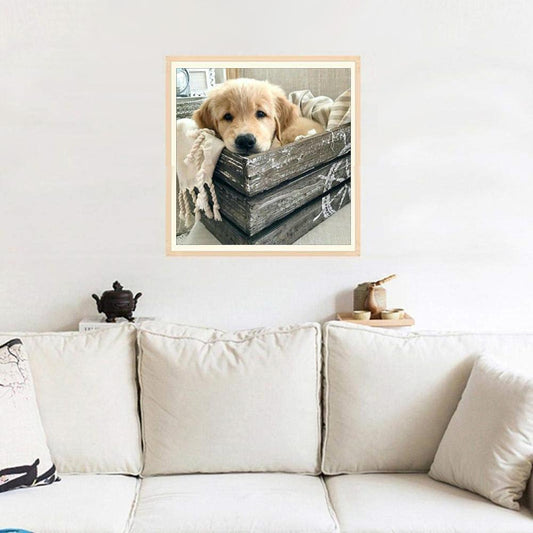 Dog 30*30CM(Canvas) Full Round Drill Diamond Painting