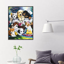 Load image into Gallery viewer, Dogs 40*30CM(Canvas) Full Round Drill Diamond Painting