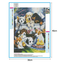 Load image into Gallery viewer, Dogs 40*30CM(Canvas) Full Round Drill Diamond Painting
