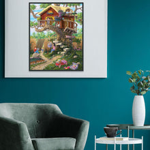 Load image into Gallery viewer, Tree House 30*40CM(Canvas) Full Round Drill Diamond Painting