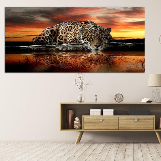 Tiger 90*45CM(Canvas) Full Round Drill Diamond Painting