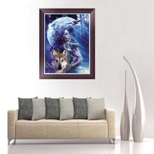 Load image into Gallery viewer, Beauty 25*20CM(Canvas) Partial Square Drill Diamond Painting