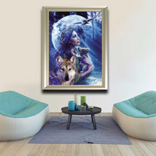 Load image into Gallery viewer, Beauty 25*20CM(Canvas) Partial Square Drill Diamond Painting