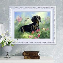 Load image into Gallery viewer, Dog 20*25CM(Canvas) Partial Square Drill Diamond Painting