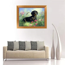 Load image into Gallery viewer, Dog 20*25CM(Canvas) Partial Square Drill Diamond Painting