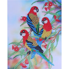 Load image into Gallery viewer, Parrot 30*25CM(Canvas) Special Shaped Drill Diamond Painting