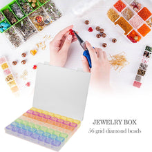 Load image into Gallery viewer, 56 Grids Jewelry Box Diamond Embroidery Crystal Bead Organizer Storage Case