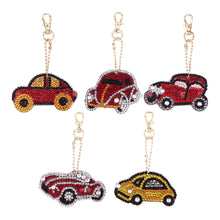 Load image into Gallery viewer, 5pcs DIY Car Full Drill Special Shaped Diamond Painting Keychains Pendant