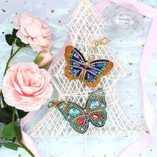 Load image into Gallery viewer, 6pcs DIY Butterfly Full Drill Special Shaped Diamond Painting Keychain Gift