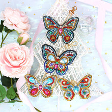 Load image into Gallery viewer, 6pcs DIY Butterfly Full Drill Special Shaped Diamond Painting Keychain Gift