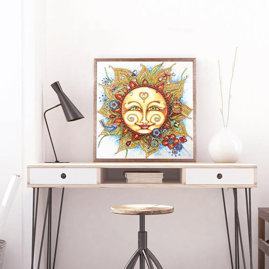Sun 30*30CM(Canvas) Partial Round Drill Diamond Painting