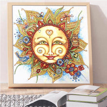 Load image into Gallery viewer, Sun 30*30CM(Canvas) Partial Round Drill Diamond Painting