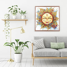 Load image into Gallery viewer, Sun 30*30CM(Canvas) Partial Round Drill Diamond Painting