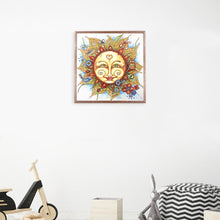 Load image into Gallery viewer, Sun 30*30CM(Canvas) Partial Round Drill Diamond Painting