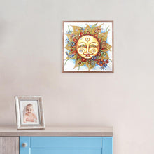 Load image into Gallery viewer, Sun 30*30CM(Canvas) Partial Round Drill Diamond Painting
