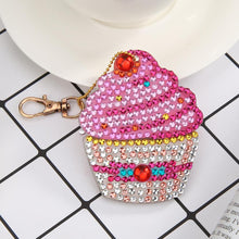 Load image into Gallery viewer, 4pcs DIY Cupcake Full Drill Special Shaped Diamond Painting Keychains Gifts