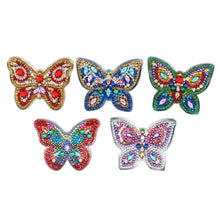 Load image into Gallery viewer, 5pcs DIY Full Drill Diamond Painting Special Shaped Butterfly Keychain Gift