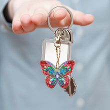 Load image into Gallery viewer, 5pcs DIY Full Drill Diamond Painting Special Shaped Butterfly Keychain Gift