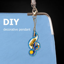 Load image into Gallery viewer, 5pcs DIY Full Drill Diamond Paintng Special-shaped Musical Notes Key Chains