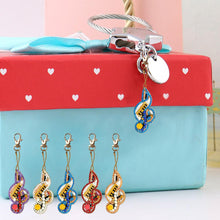 Load image into Gallery viewer, 5pcs DIY Full Drill Diamond Paintng Special-shaped Musical Notes Key Chains