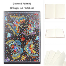 Load image into Gallery viewer, DIY Butterfly Special Shaped Diamond Painting 50 Pages A5 Notebook Notepad